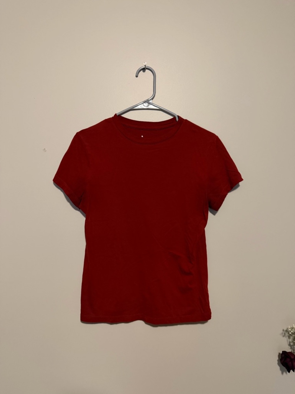 a new day Women's Deep Red Short Sleeve Crewneck Tee